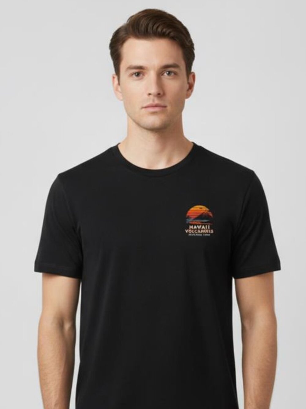 Hawaii Volcanoes National Park T Shirt Retro Graphic Tee Big Island Black New
